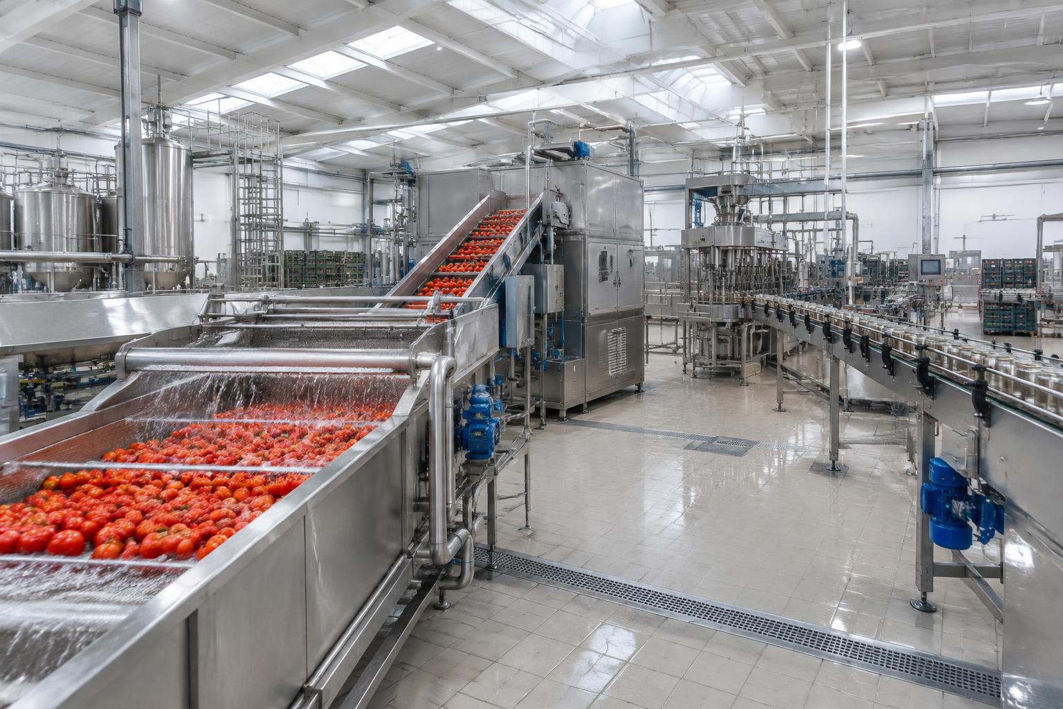 Interior de fábrica de conservas: imagen de referencia